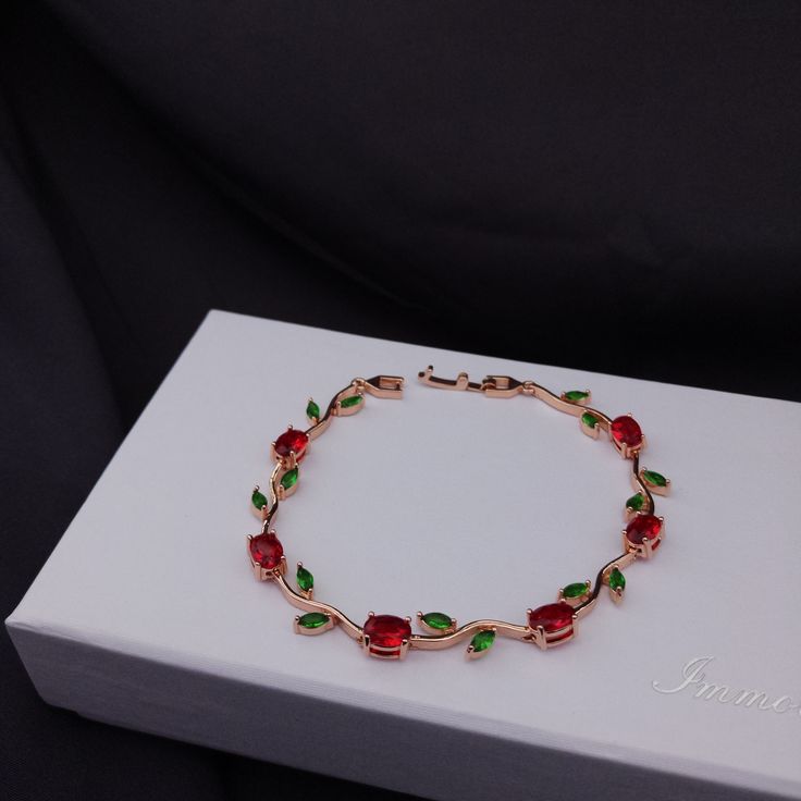 Minimal Red Anti Tarnish Daily Wear Bracelet