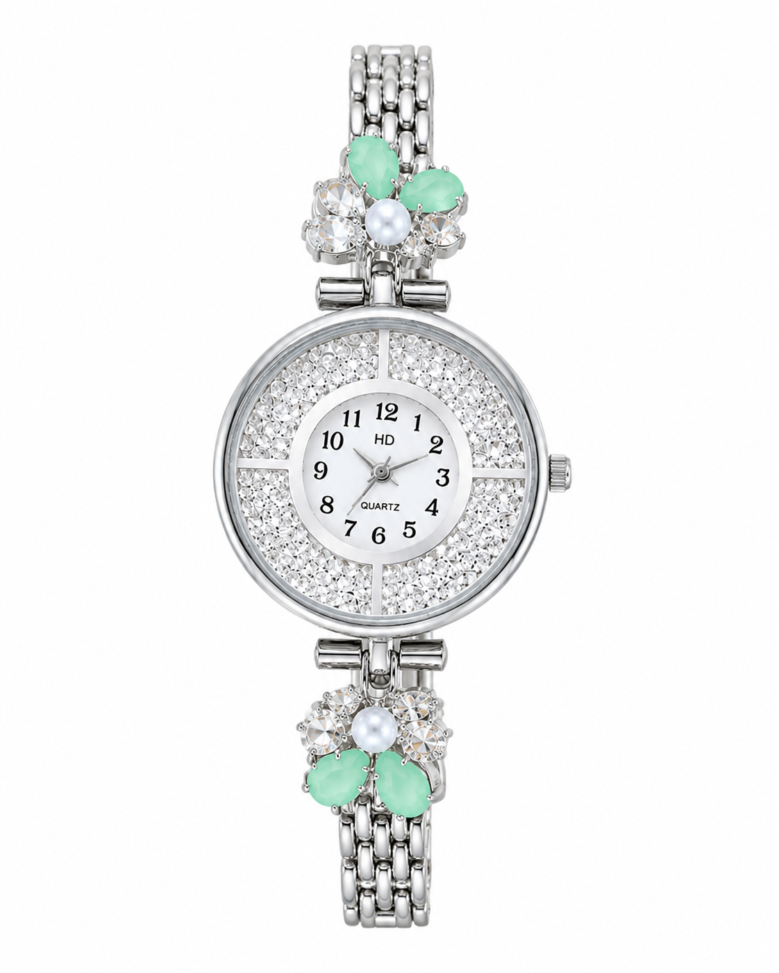 Premium Kashmiri Crystal Watch for Women | Elegant Bracelet Style Quartz Wrist Watch