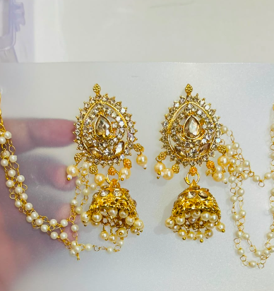 Royal Kundan Pearl Jhumka Earrings