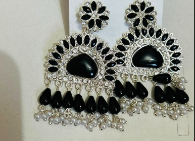 Black jhumkas
