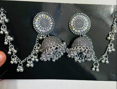 oxidised Jhumkas
