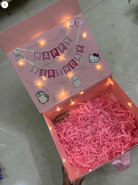 Luxury gift box with lights (add products worth 1000/- atleast because the box is big in size)
