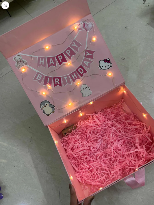 Luxury gift box with lights (add products worth 1000/- atleast because the box is big in size)