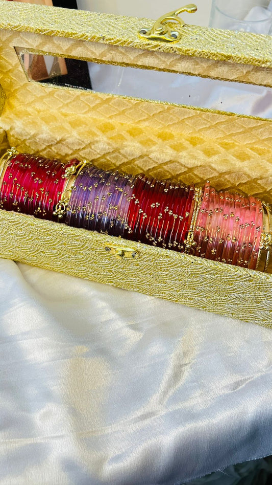 Kashmiri Bangles with Ghungroo Bangles Set | 48 bangles with 8 ghungroo bangles