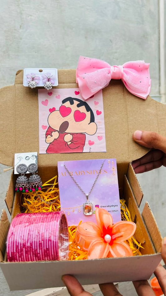 AurabyShyes Mini Shinchan Gift Hamper | Cute Gift Box for Girls | ₹199