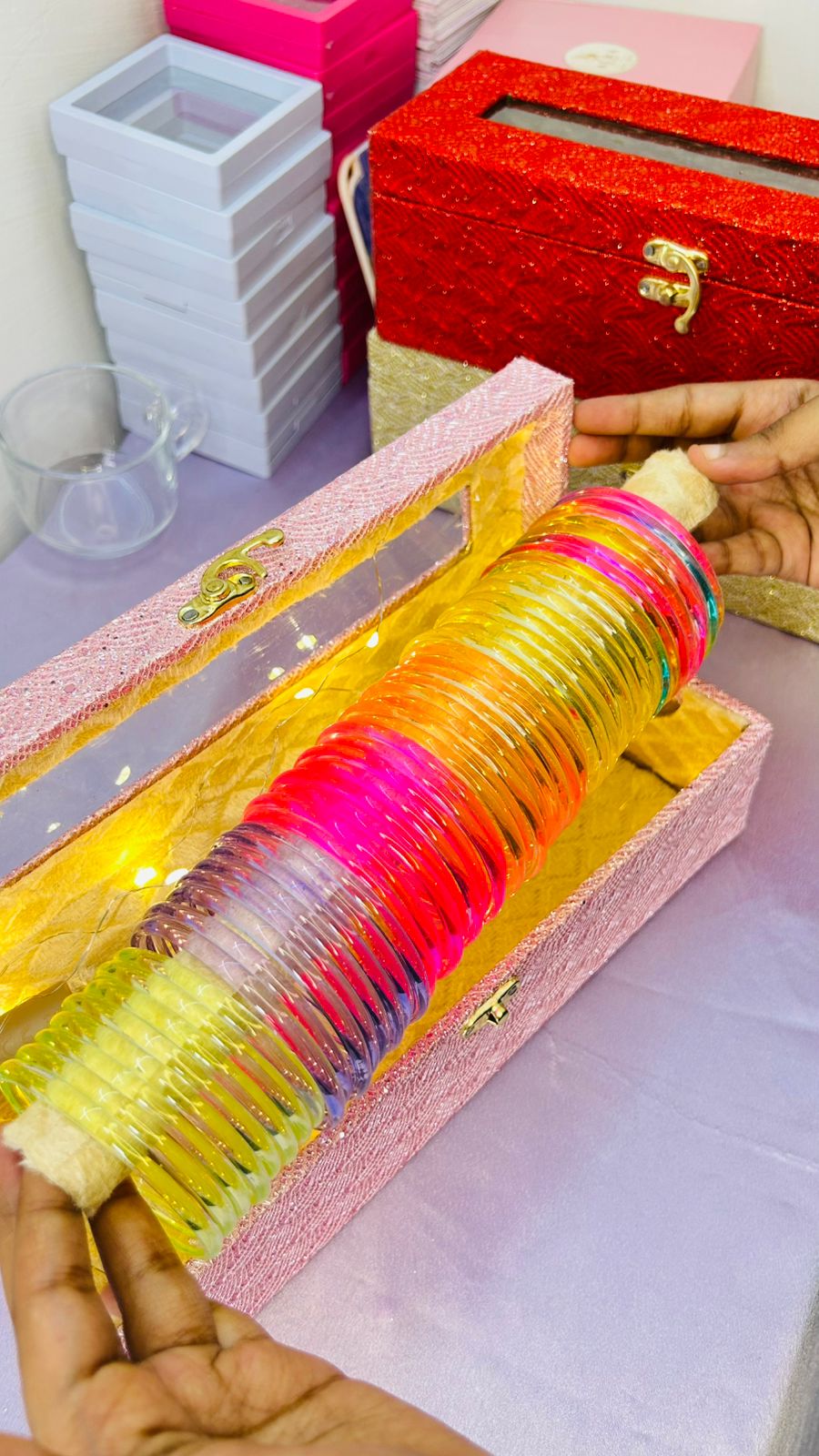 Multi Colour Jelly Bangles Set (48 jelly bangles)